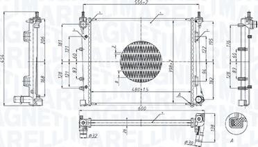 Magneti Marelli 350213221900 - Радіатор, охолодження двигуна autocars.com.ua