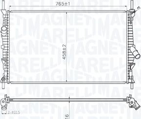 Magneti Marelli 350213222100 - Радіатор, охолодження двигуна autocars.com.ua