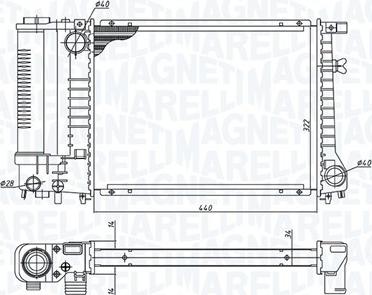 Magneti Marelli 350213240000 - Радиатор, охлаждение двигателя autodnr.net