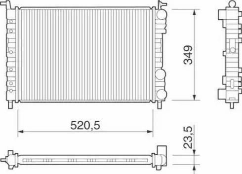 Magneti Marelli 350213259000 - Радіатор, охолодження двигуна autocars.com.ua