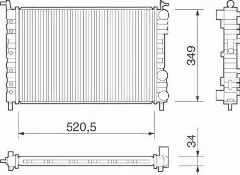 Magneti Marelli 350213260000 - Радіатор, охолодження двигуна autocars.com.ua