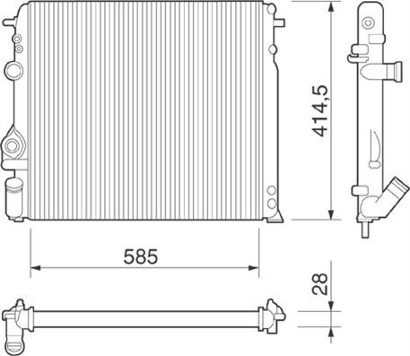 Magneti Marelli 350213264000 - Радиатор, охлаждение двигателя avtokuzovplus.com.ua