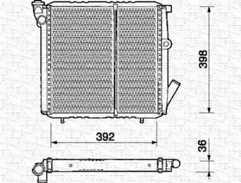 Magneti Marelli 350213349000 - Радіатор, охолодження двигуна autocars.com.ua