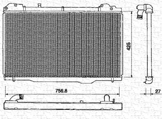 Magneti Marelli 350213378000 - Радіатор, охолодження двигуна autocars.com.ua