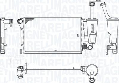 Magneti Marelli 350213381000 - Радиатор, охлаждение двигателя avtokuzovplus.com.ua