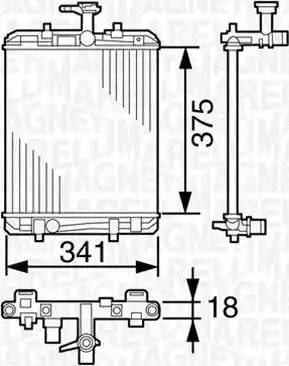 Magneti Marelli 350213390000 - Радиатор, охлаждение двигателя avtokuzovplus.com.ua