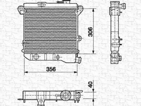 Magneti Marelli 350213416000 - Радіатор, охолодження двигуна autocars.com.ua