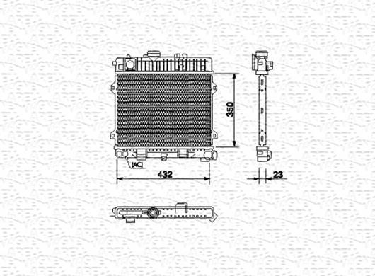 Magneti Marelli 350213436000 - Радіатор, охолодження двигуна autocars.com.ua