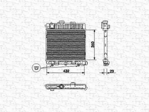 Magneti Marelli 350213437000 - Радіатор, охолодження двигуна autocars.com.ua