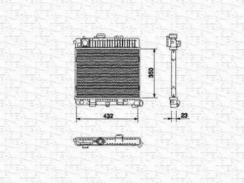 Magneti Marelli 350213438000 - Радіатор, охолодження двигуна autocars.com.ua