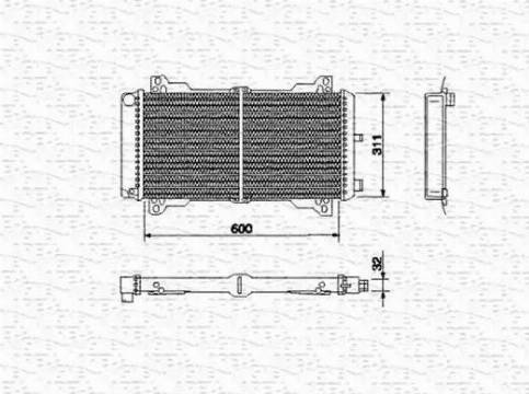 Magneti Marelli 350213457000 - Радіатор, охолодження двигуна autocars.com.ua