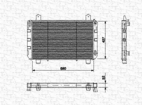 Magneti Marelli 350213475000 - Радіатор, охолодження двигуна autocars.com.ua