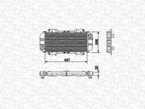 Magneti Marelli 350213477000 - Радіатор, охолодження двигуна autocars.com.ua