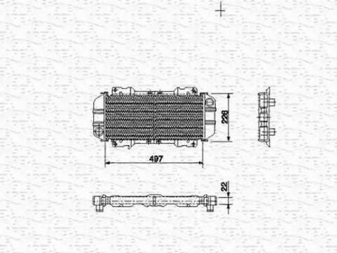 Magneti Marelli 350213478000 - Радіатор, охолодження двигуна autocars.com.ua