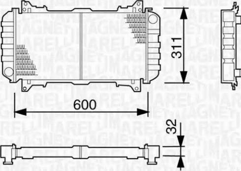 Magneti Marelli 350213479000 - Радіатор, охолодження двигуна autocars.com.ua