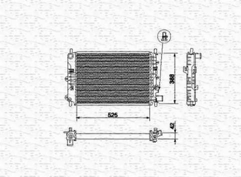 Magneti Marelli 350213495000 - Радиатор, охлаждение двигателя avtokuzovplus.com.ua