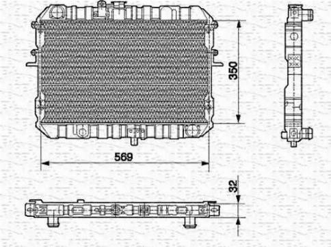 Magneti Marelli 350213517000 - Радіатор, охолодження двигуна autocars.com.ua