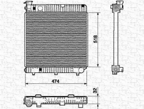 Magneti Marelli 350213523000 - Радіатор, охолодження двигуна autocars.com.ua