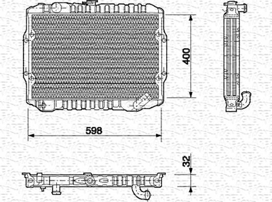 Magneti Marelli 350213549000 - Радіатор, охолодження двигуна autocars.com.ua