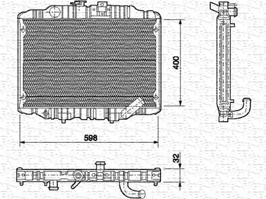 Magneti Marelli 350213550000 - Радіатор, охолодження двигуна autocars.com.ua