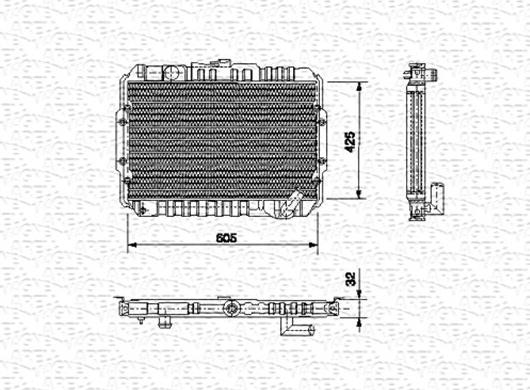 Magneti Marelli 350213551000 - Радіатор, охолодження двигуна autocars.com.ua