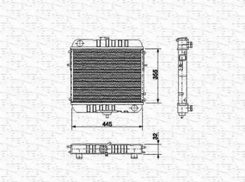 Magneti Marelli 350213573000 - Радіатор, охолодження двигуна autocars.com.ua