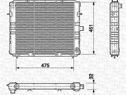 Magneti Marelli 350213577000 - Радіатор, охолодження двигуна autocars.com.ua
