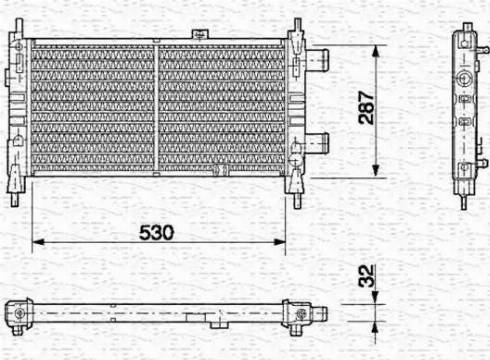 Magneti Marelli 350213582000 - Радіатор, охолодження двигуна autocars.com.ua