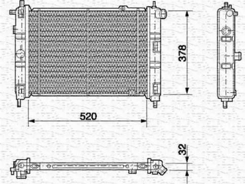 Magneti Marelli 350213583000 - Радіатор, охолодження двигуна autocars.com.ua