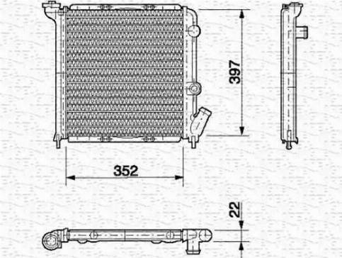 Magneti Marelli 350213613000 - Радіатор, охолодження двигуна autocars.com.ua