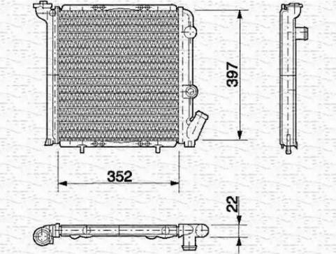 Magneti Marelli 350213614000 - Радіатор, охолодження двигуна autocars.com.ua