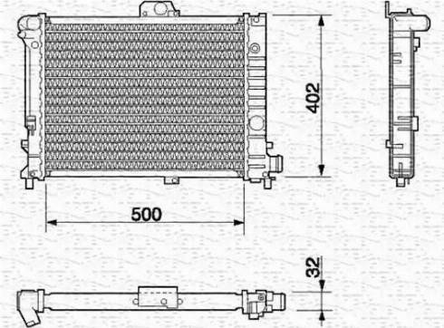 Magneti Marelli 350213631000 - Радиатор, охлаждение двигателя avtokuzovplus.com.ua