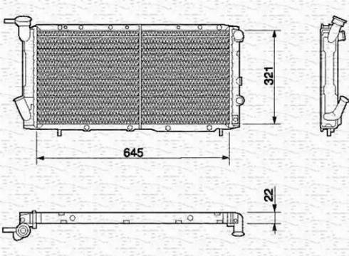 Magneti Marelli 350213643000 - Радіатор, охолодження двигуна autocars.com.ua