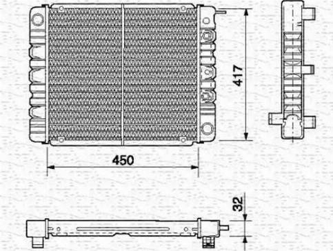 Magneti Marelli 350213664000 - Радіатор, охолодження двигуна autocars.com.ua