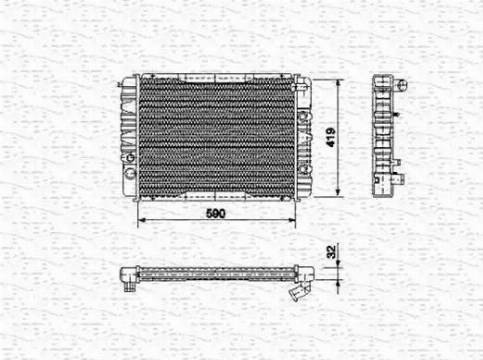 Magneti Marelli 350213665000 - Радіатор, охолодження двигуна autocars.com.ua