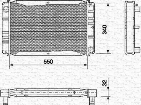 Magneti Marelli 350213667000 - Радіатор, охолодження двигуна autocars.com.ua