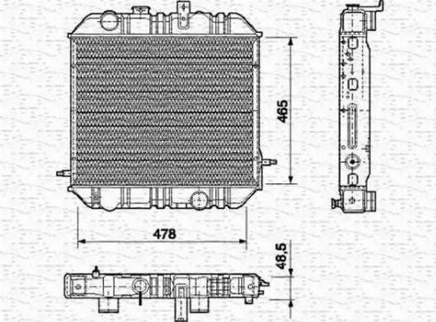 Magneti Marelli 350213677000 - Радиатор, охлаждение двигателя avtokuzovplus.com.ua