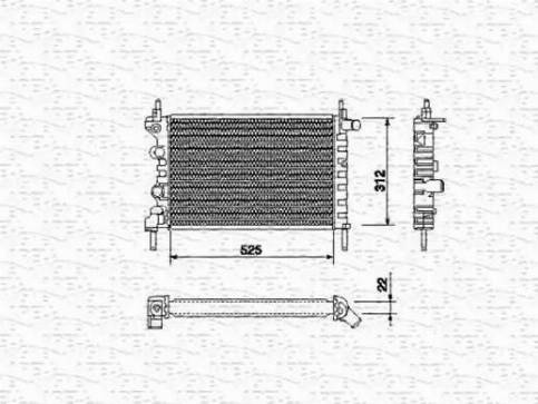 Magneti Marelli 350213684000 - Радиатор, охлаждение двигателя autodnr.net