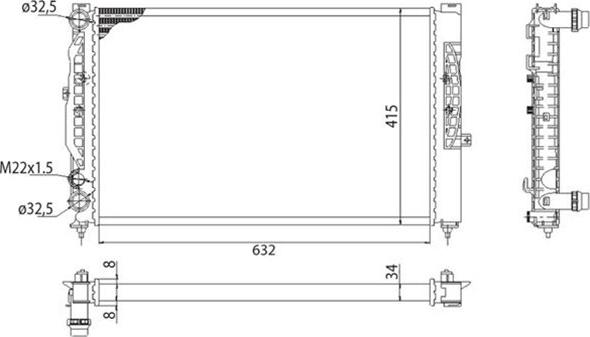 Magneti Marelli 350213712003 - Радиатор, охлаждение двигателя avtokuzovplus.com.ua