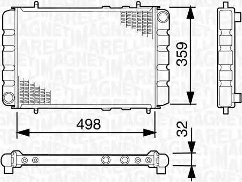 Magneti Marelli 350213740000 - Радіатор, охолодження двигуна autocars.com.ua