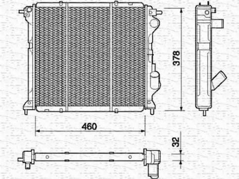 Magneti Marelli 350213758000 - Радіатор, охолодження двигуна autocars.com.ua