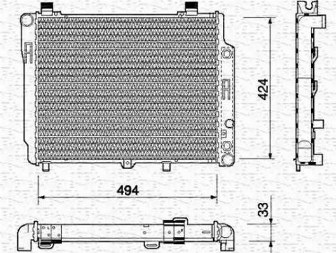 Magneti Marelli 350213766000 - Радиатор, охлаждение двигателя avtokuzovplus.com.ua