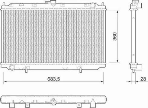 Magneti Marelli 350213805000 - Радіатор, охолодження двигуна autocars.com.ua