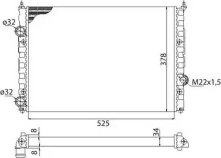 Magneti Marelli 350213808003 - Радиатор, охлаждение двигателя avtokuzovplus.com.ua