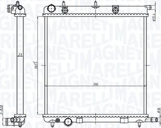 Magneti Marelli 350213819000 - Радиатор, охлаждение двигателя avtokuzovplus.com.ua