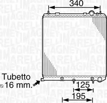 Magneti Marelli 350213820000 - Радіатор, охолодження двигуна autocars.com.ua