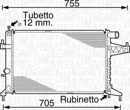 Magneti Marelli 350213824000 - Радіатор, охолодження двигуна autocars.com.ua