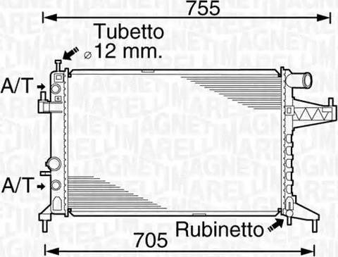 Magneti Marelli 350213825000 - Радіатор, охолодження двигуна autocars.com.ua