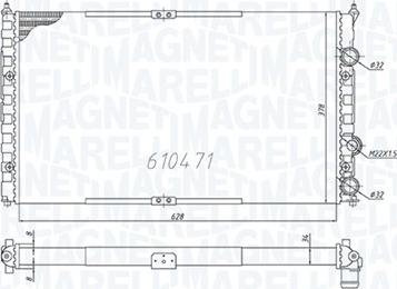 Magneti Marelli 350213842000 - Радіатор, охолодження двигуна autocars.com.ua