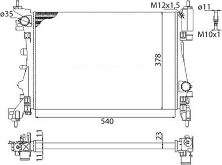 Magneti Marelli 350213899003 - Радиатор, охлаждение двигателя avtokuzovplus.com.ua